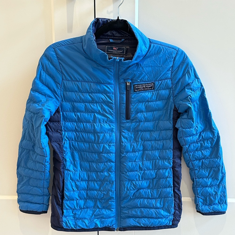 Vineyard Vines Boys Blue Puffer Jacket -size Medium